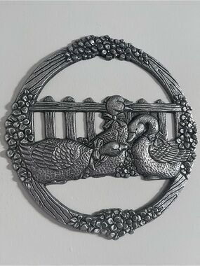 Vintage Goose Wall Plaque 1980’s Carson Statesmetal Goose Art